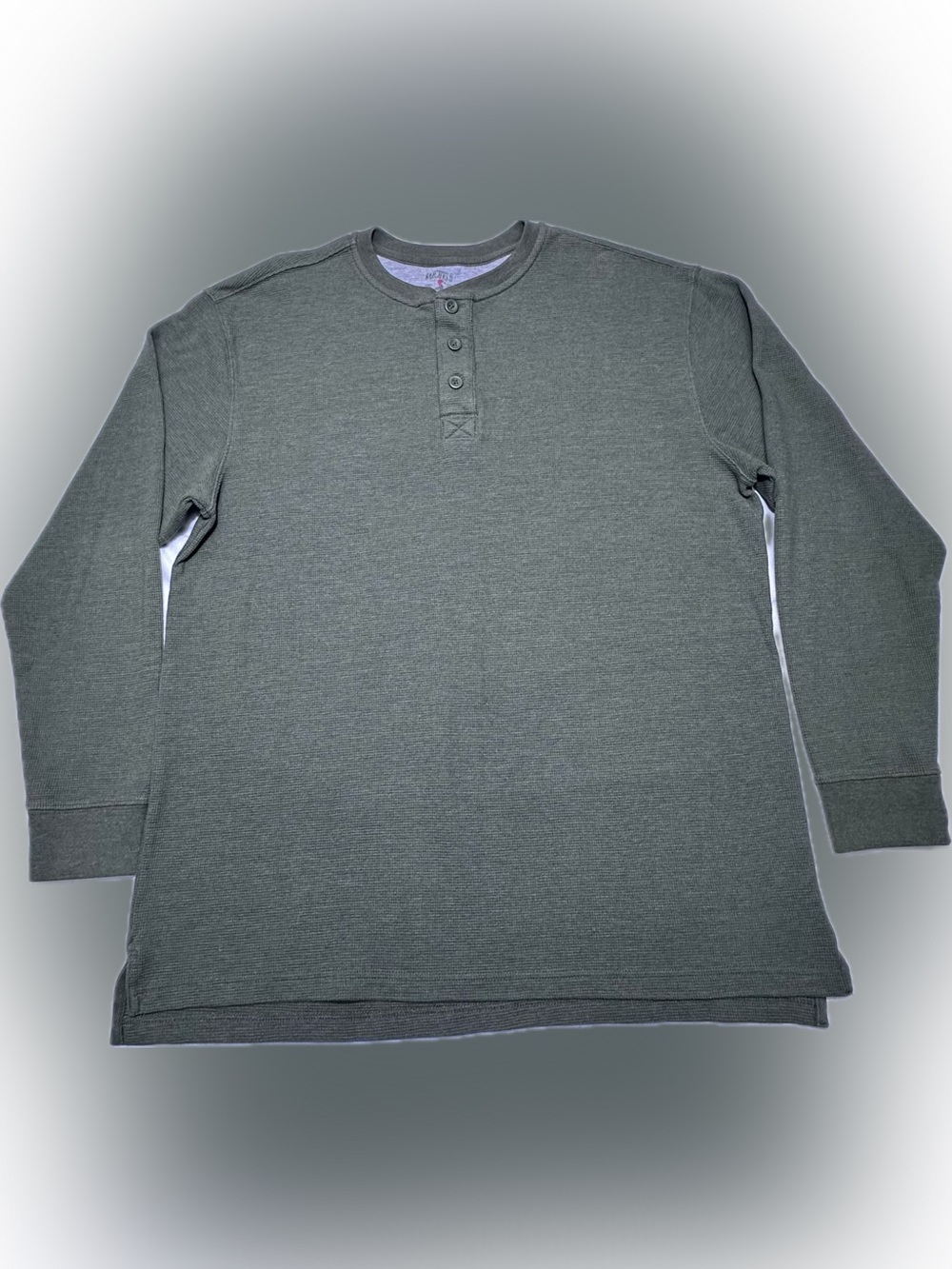 Red Head Men's Olive Green Long-Sleeve Henley Shirt